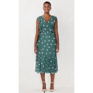 NWT Lauren Conrad Ruffle Midi Dress XL